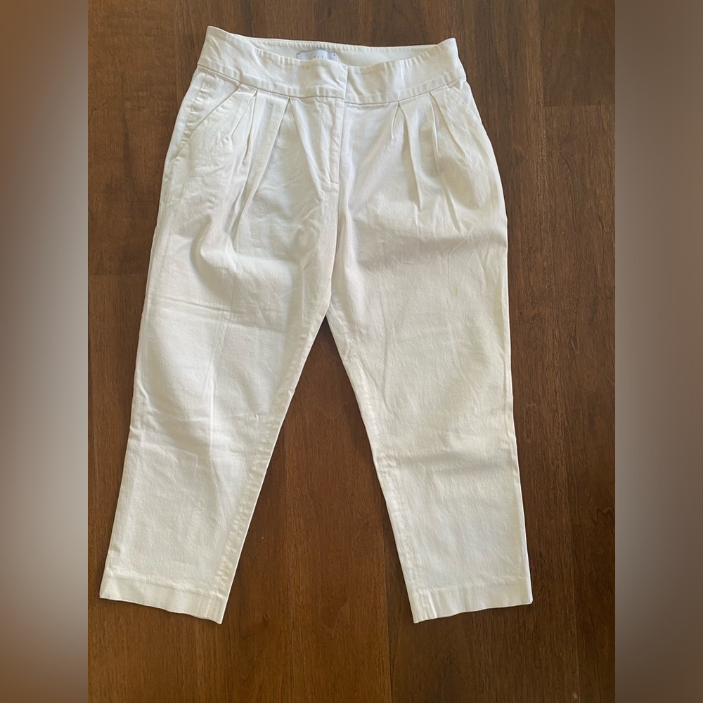 Adam Lippes white crop pant size 6